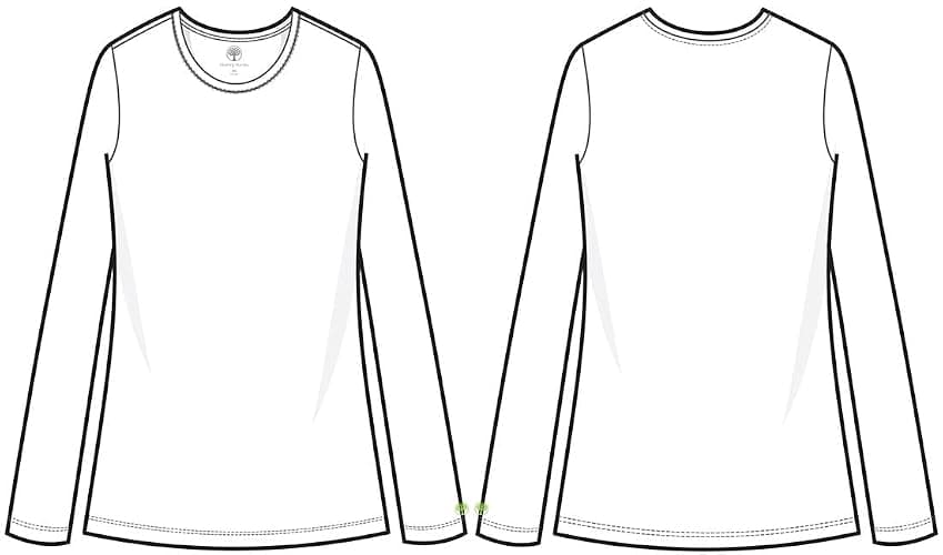 Healing Hands Women's Underscrub Soft Knit Melissa Longsleeve Scrub Tee with Breathable & Easy Care Fabric 5047 - X-Small - Hunter thumbnail 5