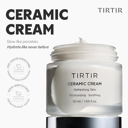 TIRTIR Ceramic Cream | Deep moisturizer for Glass Skin, Polyglutamic acid, Centella Asiatica Extract, Strong skin barrier, Lightweight, Mild, Nature derived ingredients, Dry skin, Korean skincare thumbnail 3