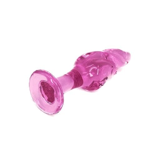 4.3 Inches Pink Glass Pleasure Wand for Anal Sex Play, Eastern Delights Small Anal Butt Plug for Beginner Starter thumbnail 5