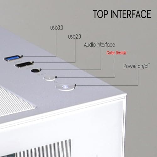 suevery Desktop PC Ryzen7 5700G 8Cores 3.8G(Up to 4.6G Integrated AMD Radeon Graphics),Nvme SSD 1TB,16G DDR4 RAM,WiFi 6,Pre Built Gaming Towers Computer White thumbnail 5