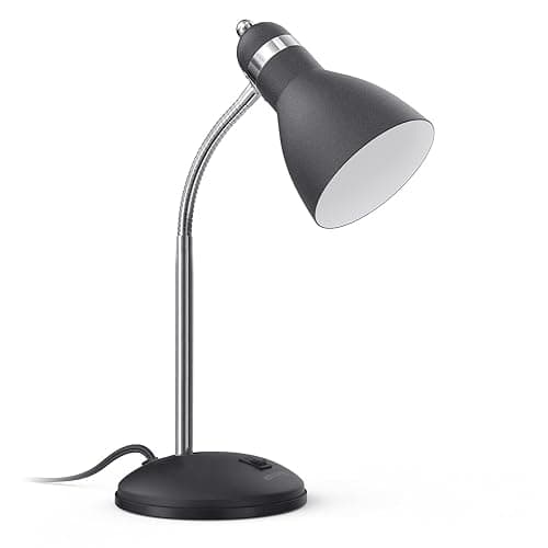 LEPOWER Metal Desk Lamp, Eye-Caring Table Lamp, Study Lamps with Flexible Goose Neck for Bedroom, Home Office (Matte Black) thumbnail 9