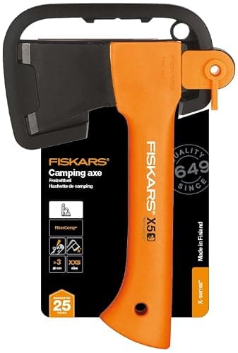 Fiskars Ascia da Taglio X5, Lunghezza: 23 cm, XXS, Nero/Arancione, 1015617 thumbnail 7