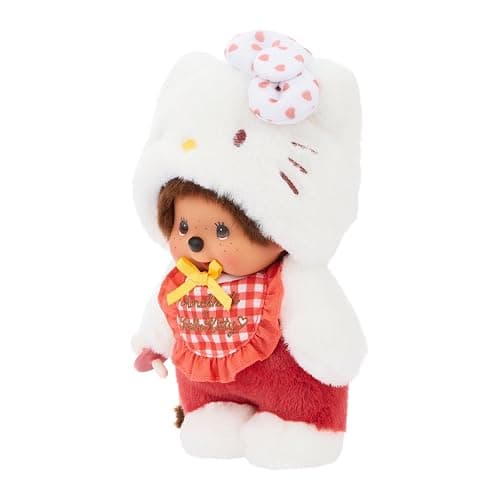 Monchhichi x Hello Kitty Costume Plush Doll - 8" Standing Monchhichi thumbnail 2