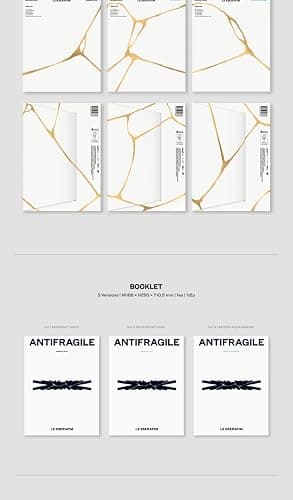 LE SSERAFIM ANTIFRAGILE 2nd Mini Album Vol.2 IRIDESCENT OPAL Version CD+1p Folding Poster On Pack+112p Booklet+1p PhotoCard+1p PostCard+1ea Sticker+3ea ANTIFRAGILE Sticker+Tracking Sealed thumbnail 3