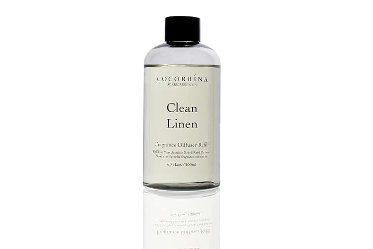 Cocorrína Clean Linen Scented Reed Diffuser Oil with 8 Sticks Fragrance for Bedroom, Bathroom, Oil Diffuser, Home Décor, 6.7 fl oz. (200 ml) thumbnail 4