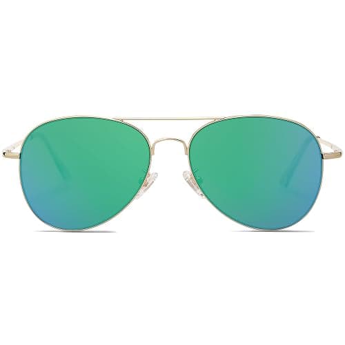 SOJOS Classic Aviator Sunglasses for Women Men Metal Frame Spring Hinges SJ1030 thumbnail 3
