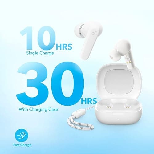 Soundcore by Anker P20i True Wireless Earbuds, 10mm Drivers with Big Bass, Bluetooth 5.3, 30H Long Playtime, Water-Resistant, 2 Mics for AI Clear Calls, 22 Preset EQs, Customization (White) thumbnail 4