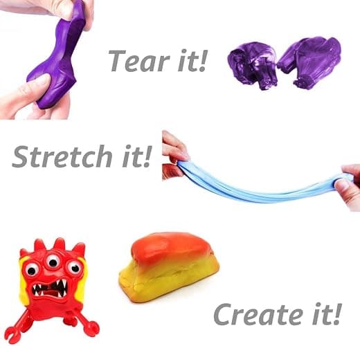 Colour Changing Slime Putty, 1, Pack, Random Colour, Fun Novelty, Magical, Heat Sensitive, Stress Relief, Great for Children with Autism, Special Needs, ASD, ADHD, SPD (Colour Changing Putty, 1) thumbnail 7
