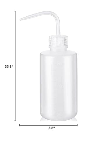 Valchoose Plastic Squeeze Bottle Leak Proof, 250ml | 8.5oz White Wash Bottle Chemical, LDPE, Safety, Medical with Narrow Mouth Scale Labels for Succulent Tattoo Label Watering (1 Bottle) thumbnail 8