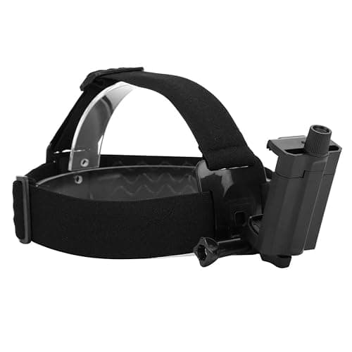 Adjustable Head Mounted Mobile Phone Holder, First-Person View Video Outdoor Live Shooting Bracket with Clip Plastic Black Elastic Head Harness Strap Action Camera Headband Mount thumbnail 9