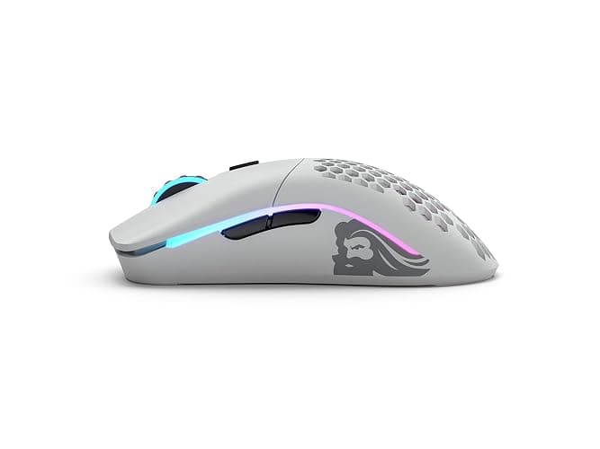 GLORIOUS Model O Wireless Gaming Mouse - Superlight, 69g Honeycomb Design, RGB, Ambidextrous, Lag Free 2.4GHz Wireless, Up to 71 Hours Battery - Matte White thumbnail 3