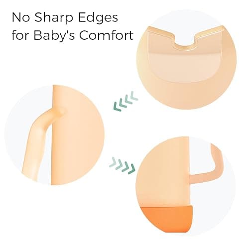 Momcozy Squeeze Pouch Holder for Food Pouches and Drink Boxes, Baby Pouch Holder Allows Baby to Self-feed and Avoid Messes, Baby Food Pouch Holder Handle is Easy to Grip, Comfortable, Green&Orange thumbnail 7