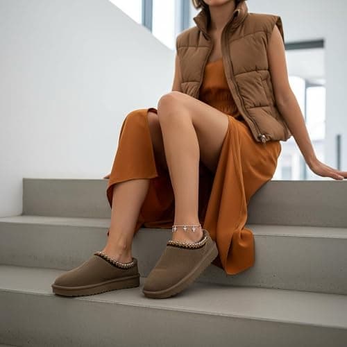 CUSHIONAIRE Keto Womens Slippers Slip-On Suede Mule Slipper - Cozy & Stylish, Memory Foam & Faux Fur Lining, Wide Widths Available thumbnail 3