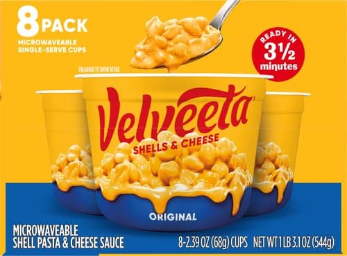 Velveeta Shells and Cheese Mac and Cheese, for Easy Snacks or Dinner Sides, Original Flavor, 2.39 oz, 8 Cups (Pack of 2) thumbnail 14