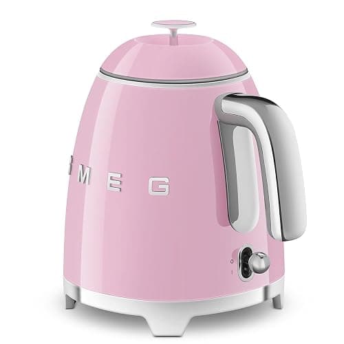 SMEG Mini 50's Retro Style 3 Cup Electric Kettle with Double Wall Anti Slip Base and Water Level Indicator (Pink) thumbnail 4