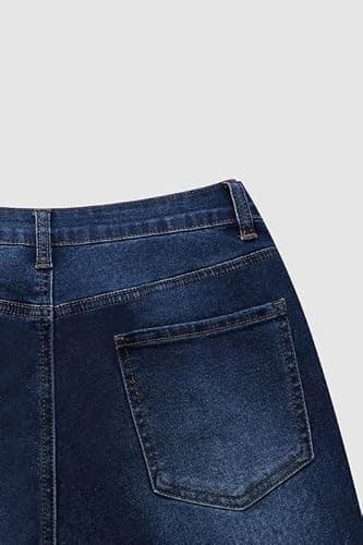 PEIHOT Vintage Bell Bottoms Flare Jeans for Women 90s High Waist Ripped Distressed Wide Leg High Rise Denim Pants thumbnail 8