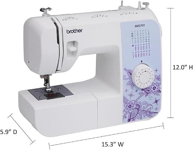 Brother XM2701 Sewing Machine, Lightweight, Full Featured, 27 Stitches, 6 Included Feet thumbnail 3