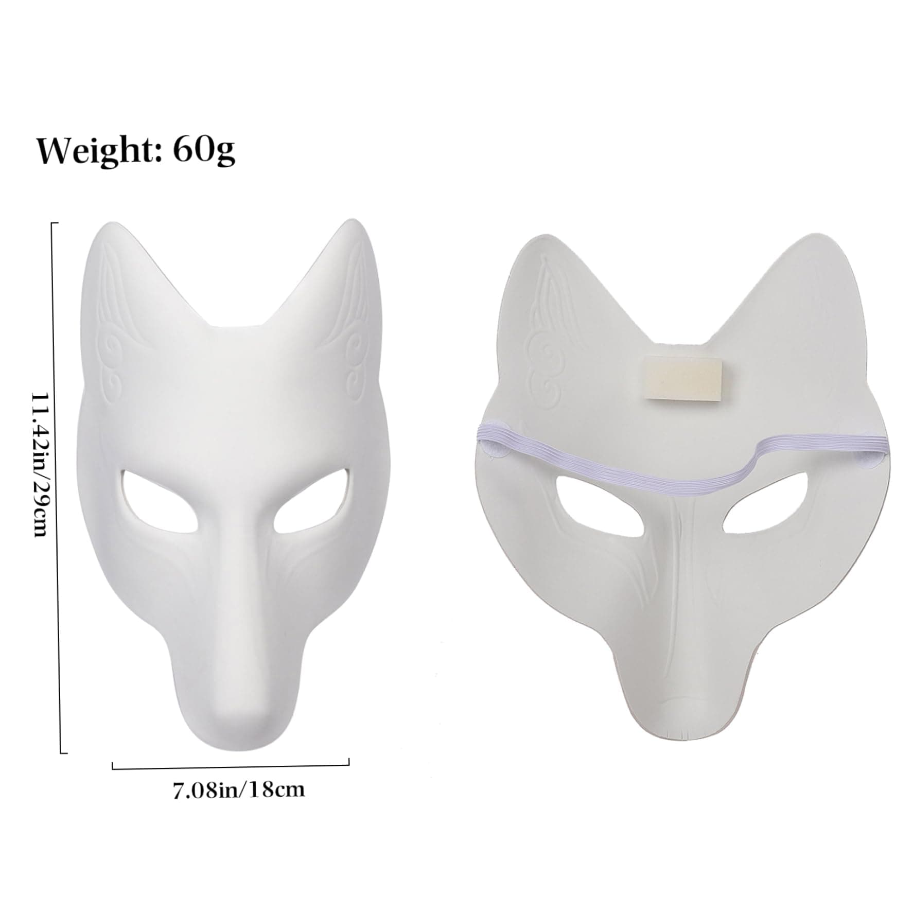 Therian Mask Halloween Fox Mask Leather Costume DIY Blank Mask Halloween Masks for Masquerade Costume Prop Toy Play thumbnail 2