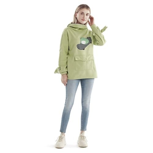 RGOSME Frog Hoodie Teen Girls Cute Oversized Graphic Hoodies Women Sweatshirt Cosplay Costume Pullover Tops thumbnail 2