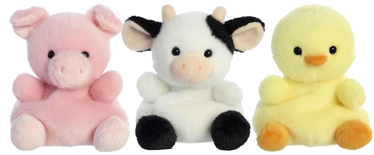 Aurora Palm Pals Set of Three - Sweetie Cow, Wizard Pig and Betsy Chick (Cow/Pig/Chick) - Image 1