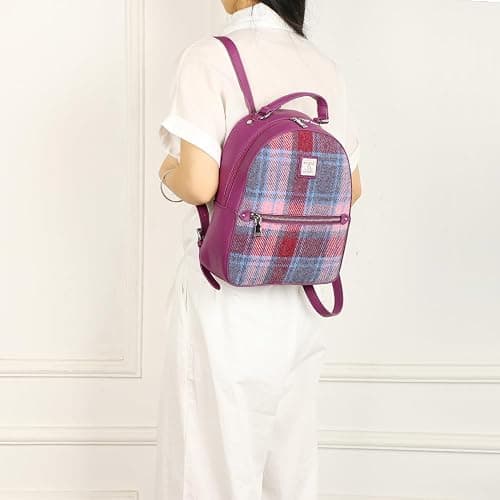 Strathurie Of Scotland Harris Tweed Backpack Lightweight Travel & Everyday Bag with Adjustable Straps thumbnail 4