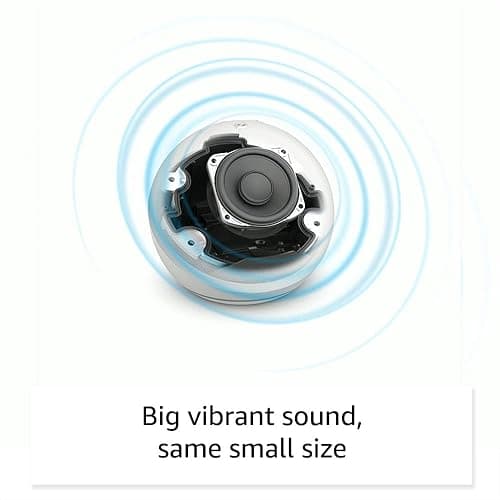 Amazon Echo Dot (newest model), Vibrant sounding Alexa speaker, Great for bedrooms, dining rooms and offices, Glacier White thumbnail 3