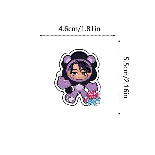 120pcs Saja Boys Stickers Pack, Cartoon Cute Vinyl Waterproof Decals for Water Bottle,Laptop,Phone,Skateboard,Scrapbooking,Bumper Gifts for Kids Teens for Party Supply thumbnail 3