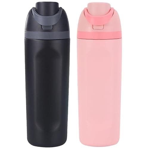 Water Bottle Insulated, 24oz Stainless Steel Water Bottles with Straw & Handle, Portable Vacuum Cup for Home, Gym, School, Office (Pink) thumbnail 7