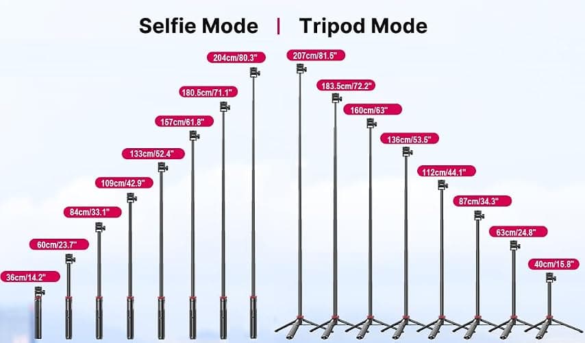80'' Osmo-Mobile Floor Tripod-Stand Holder for DJI Osmo Mobile 8 SE 7P 7 6 5 4 / Osmo-Pocket 4 3 2 1 / Osmo Action 6 5 pro 4 3 2 1 thumbnail 6