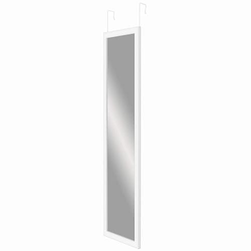 Americanflat 12x48 Over The Door Mirror - Hanging Full Length Mirrors with Engineered Wood - Modern Mirror for Bathroom, Bedroom, Living Room - Mirrors for Wall Display and Home Decor - White thumbnail 4