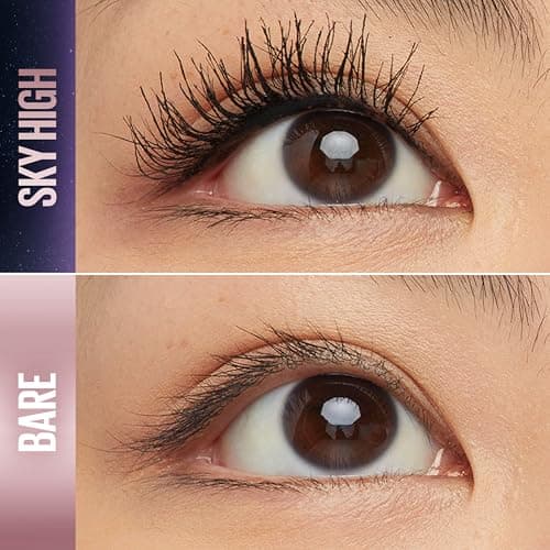 Maybelline New York Lash Sensational Sky High Washable Eyelash Mascara Makeup, Volumizing, Lengthening, Defining, Curling, Multiplying, Buildable Formula, Blackest Black, 7.2 ml thumbnail 2