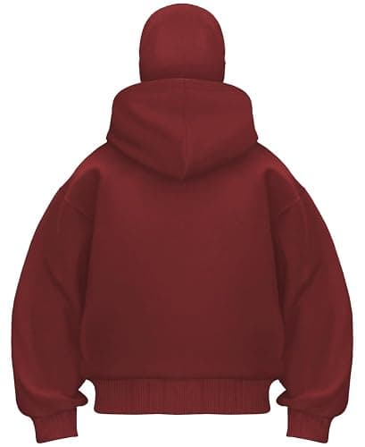 EUDOLAH Men's Balaclava Hoodie Half Zipper Jacket Double Hooded Sweatshirt Wind Resistant Athletic Coat thumbnail 2