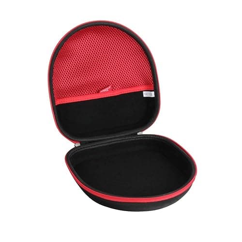 Hermitshell Hard Travel Case for Silensys E7 / PurelySound/MOVSSOU/COWIN/Tapela/Audonia Active Noise Cancelling Bluetooth Headphones (Black+Red) thumbnail 3