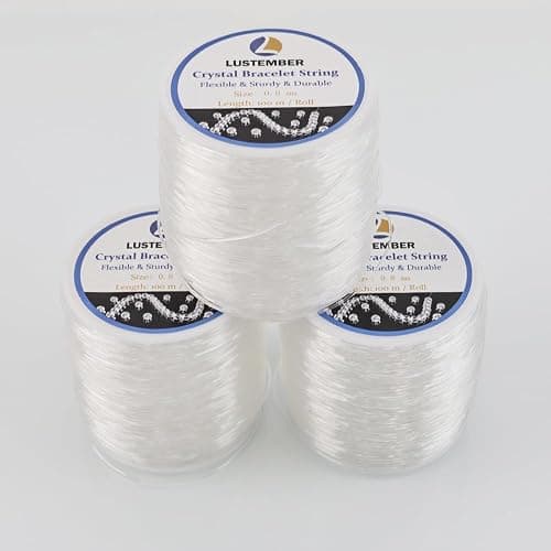 0.8 mm Stretchy Bracelet String, 3 Rolls Durable Elastic String, Clear Bead Cord for Bracelets, Necklaces, Beading, and Jewelry Making (300 m) thumbnail 7