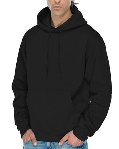 JustBlanks Mens Fleece Hoodie Long Sleeves Casual Pullover Hooded Sweatshirt with Kangaroo Pocket – Cozy Tall hoodies for men - Image 1
