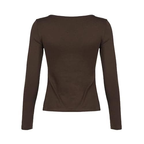 Graphic Tees for Women Teen Girls Aesthetic Grunge Gothic Clothes Y2k Shirt Knit Basic Long Sleeve Top Fall thumbnail 5