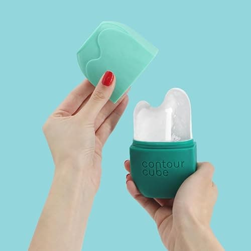 Contour Gua Cube - Gua Sha Face Massage Tool - Ice Roller for Sculpting, De-Puffing & Lymphatic Drainage - Face Ice Roller & Massager - Compact Skin Care Tools for Daily Skincare & Travel - Jade thumbnail 2