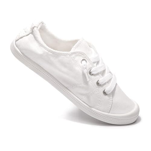 Women's Slip On Canvas Sneaker Low Top Casual Walking Shoes Classic Comfort Flat Fashion Sneakers thumbnail 4