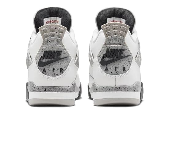 Nike Mens Air Jordan 4 Retro Running, SUMMIT WHITE/FIRE RED-CEMENT GREY-BLACK, 8 UK (9 US) thumbnail 4