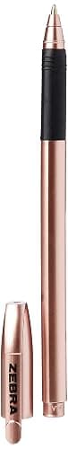 Zebra Pen Z Grip Black Pens Ballpoint, Super Trendy Rose Gold Ballpoint Pens With Triangular Barrel, Black Ink, Reliable Black Biro Multipack For Everyday Use - Medium Point, 3 pk thumbnail 3