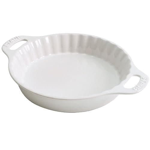 STAUB Ceramic Bakeware-Pie-Pans Dish, 9-inch, White - Image 1