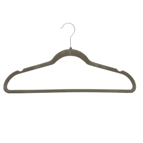 Amazon Basics Slim, Velvet, Non-Slip Suit Clothes Hangers, Gray/Silver - Pack of 30 - Gray/Silver - Pack of 30 thumbnail 6