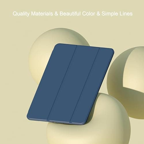 Divufus Case for iPad 10.2 2021/2020/2019, Smart Lightweight Trifold Stand Cover, Auto Sleep/Wake Soft TPU Pencil Holder Case for iPad 10.2 inch 9th/8th/7th Generation - Navy Blue thumbnail 8