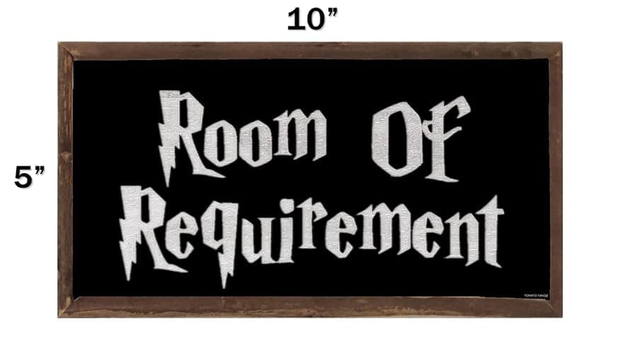 TOMATO FANQIE Room of Requirement Wizardry Hanging Plaque Magic Gift Bedroom Toilet Wood Sign (US-G005) thumbnail 3