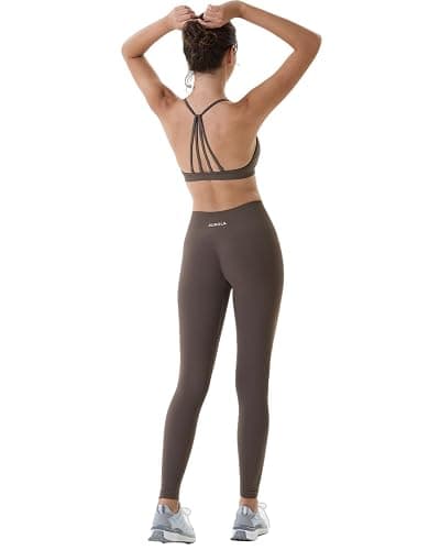 AUROLA Power Workout Leggings for Women Tummy Control Squat Proof Ribbed Thick Seamless Scrunch Active Pants thumbnail 5