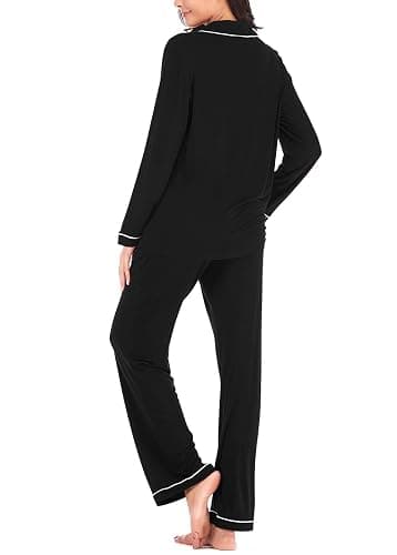 Aamikast Women's Pajama Sets Long Sleeve Button Down Sleepwear Nightwear Soft Pjs Lounge Sets thumbnail 5