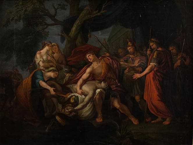 ArtDirect Achilles Lamenting The Death of Patroclus (1800) 20x15 UnFramed Museum Art Print Poster Ready for Framing by After Hamilton Gavin (Scottish, 1723–1798) - Image 1