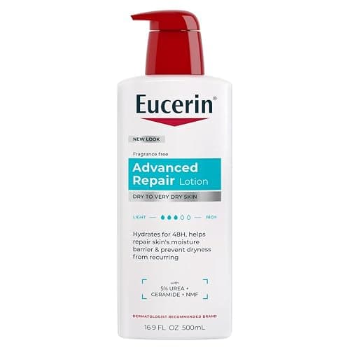 Eucerin Advanced Repair Body Lotion for Very Dry Skin, Unscented Lotion Formulated with Ceramides, 16.9 Fl Oz Bottle - Image 1