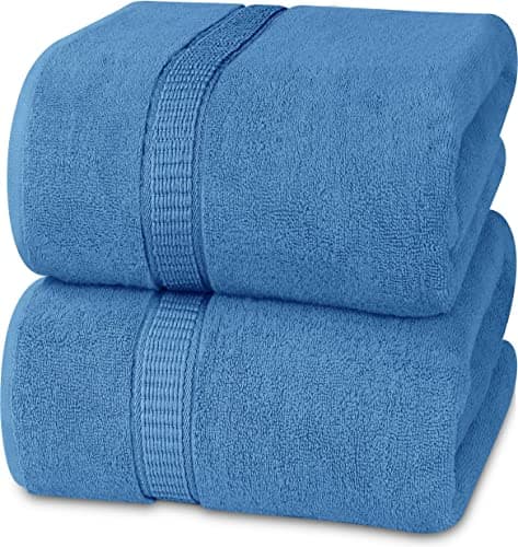 Utopia Towels - Luxurious Jumbo Bath Sheet (35 x 70 Inches) - 600 GSM 100% Ring Spun Cotton Highly Absorbent and Quick Dry Extra Large Bath Towel - Super Soft Hotel Quality Towel (2, Electric Blue) - Image 1