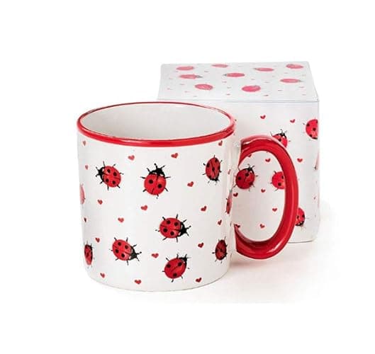 Ladybug Collection, Adorable Ladybug Coffee Mug Inexpensive Gift Item, 13Fl oz - Image 1